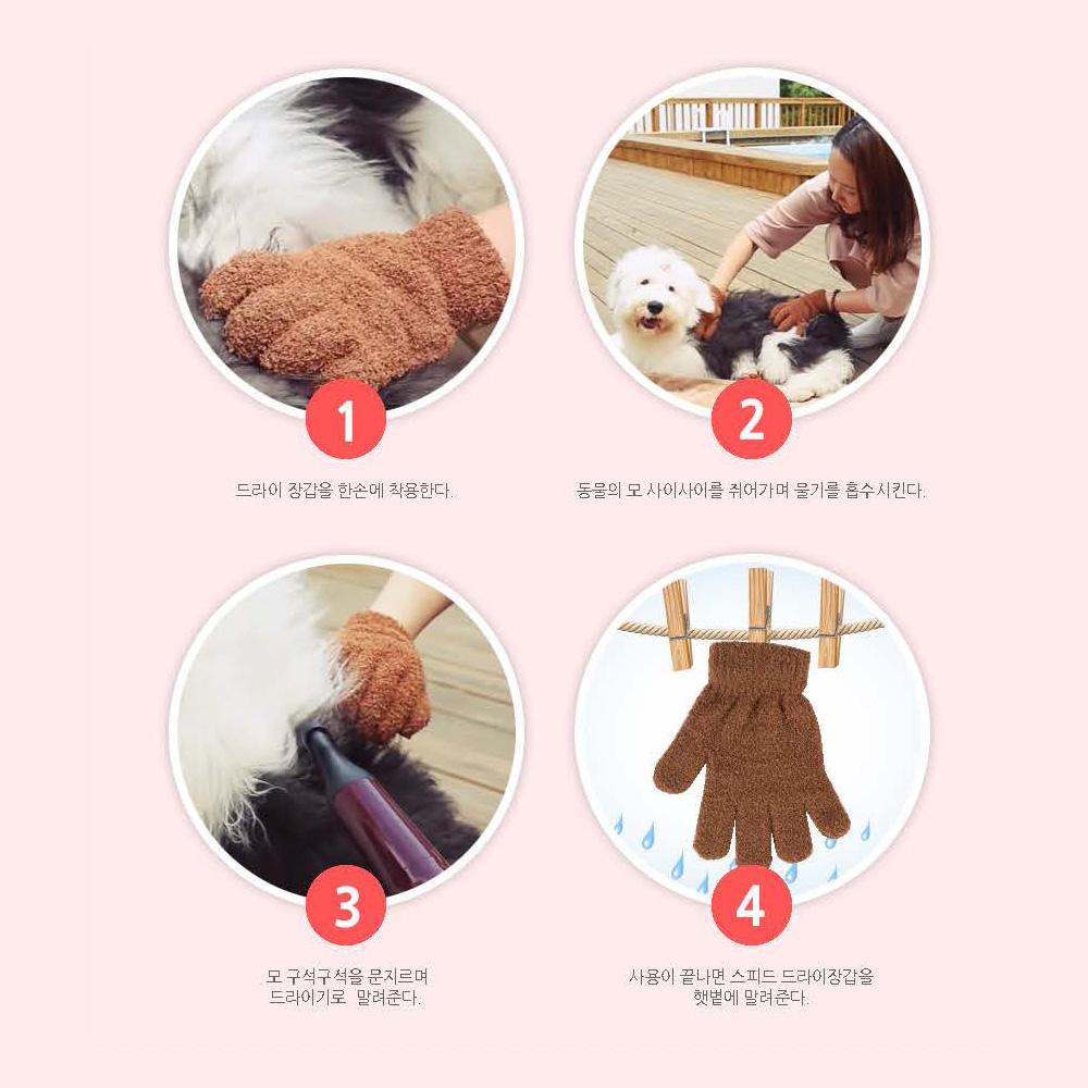 Dry Gloves For Hair, For Pets