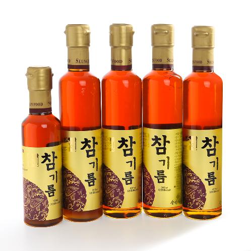 Sesame Oil Set 300ml x 4ea, 180ml x 1ea 100% whole Sesame Korea