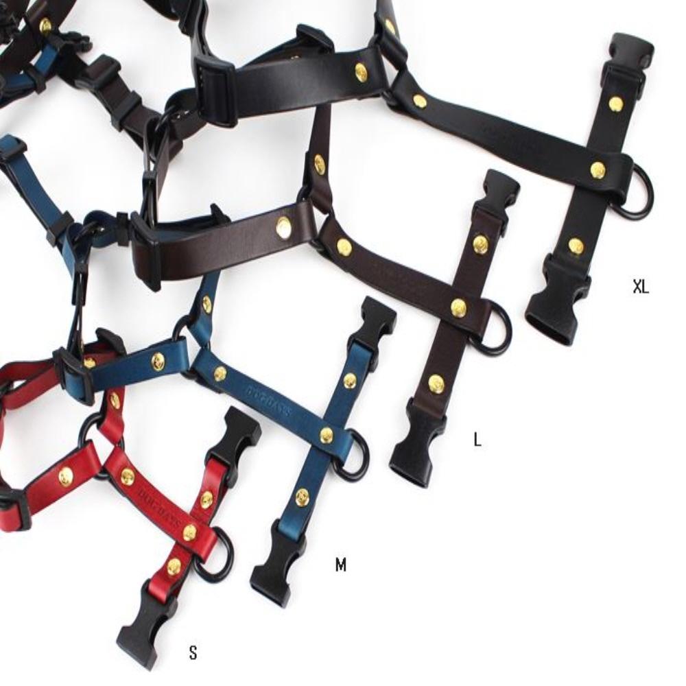 Retro leather black harness(Black)