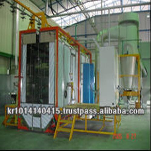 Powder coating equipment line system for plants