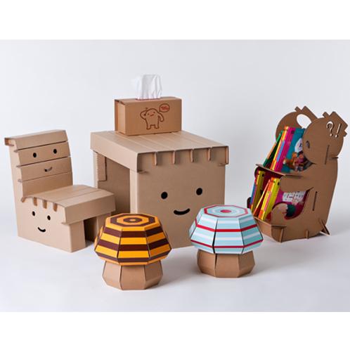 Miley chair, Miley desk | cardboard furniture, paper educational toy, eco fr, paper furniture, fuuny paper