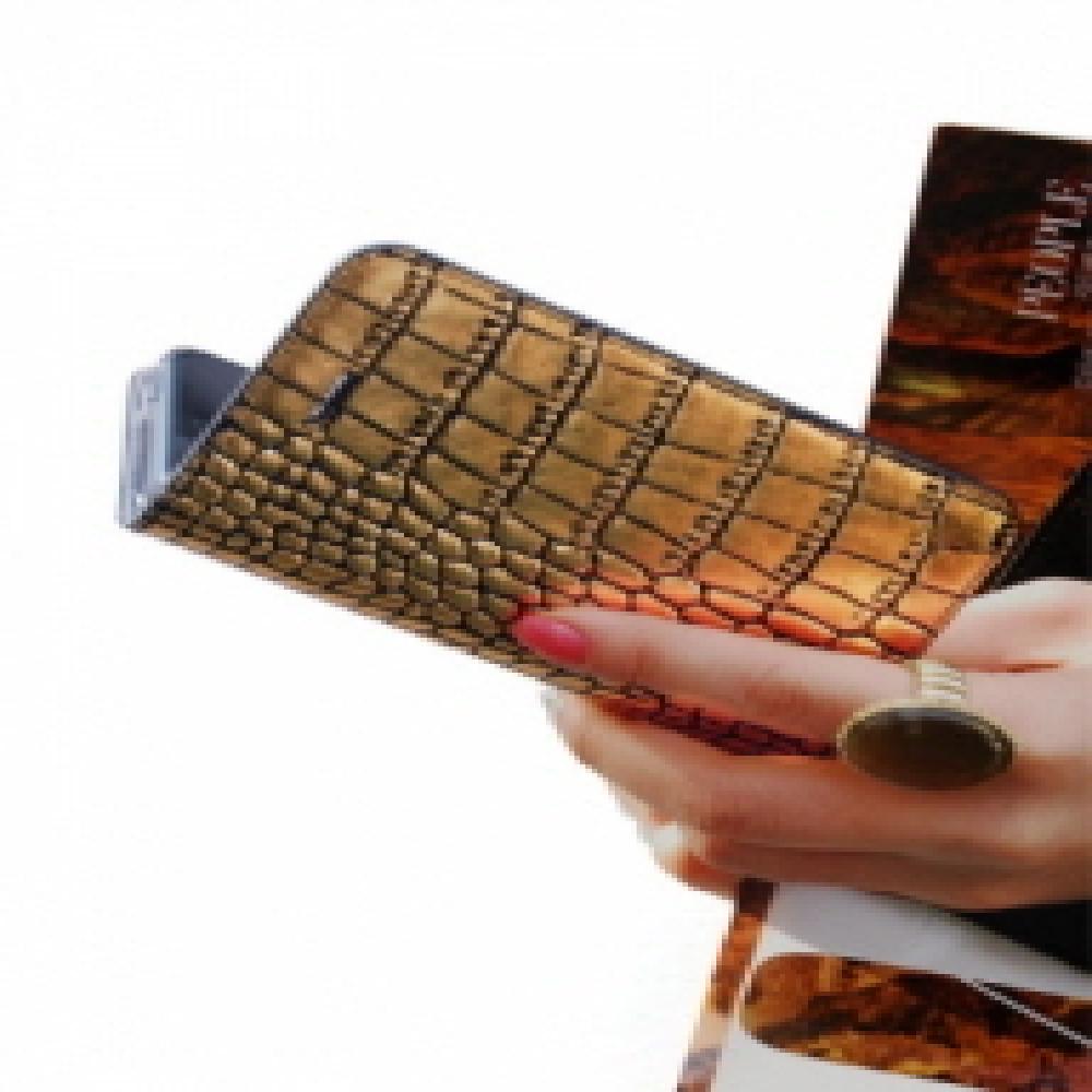 Gaze Gold Croco Leather mobile case