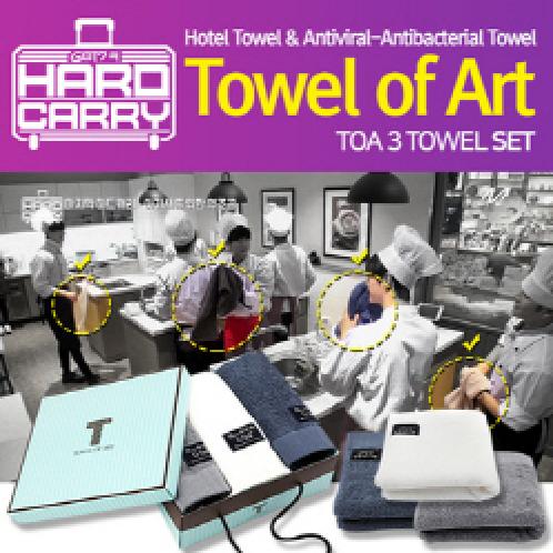 G-Sol Towel of Art 3ea SET | Antiviral-Antibacterial Towel,220g Premium 30Towel