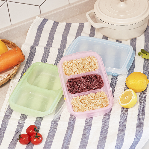 RRe plus Pink, Blue, Green, White 3 different food storage containers made in Korea