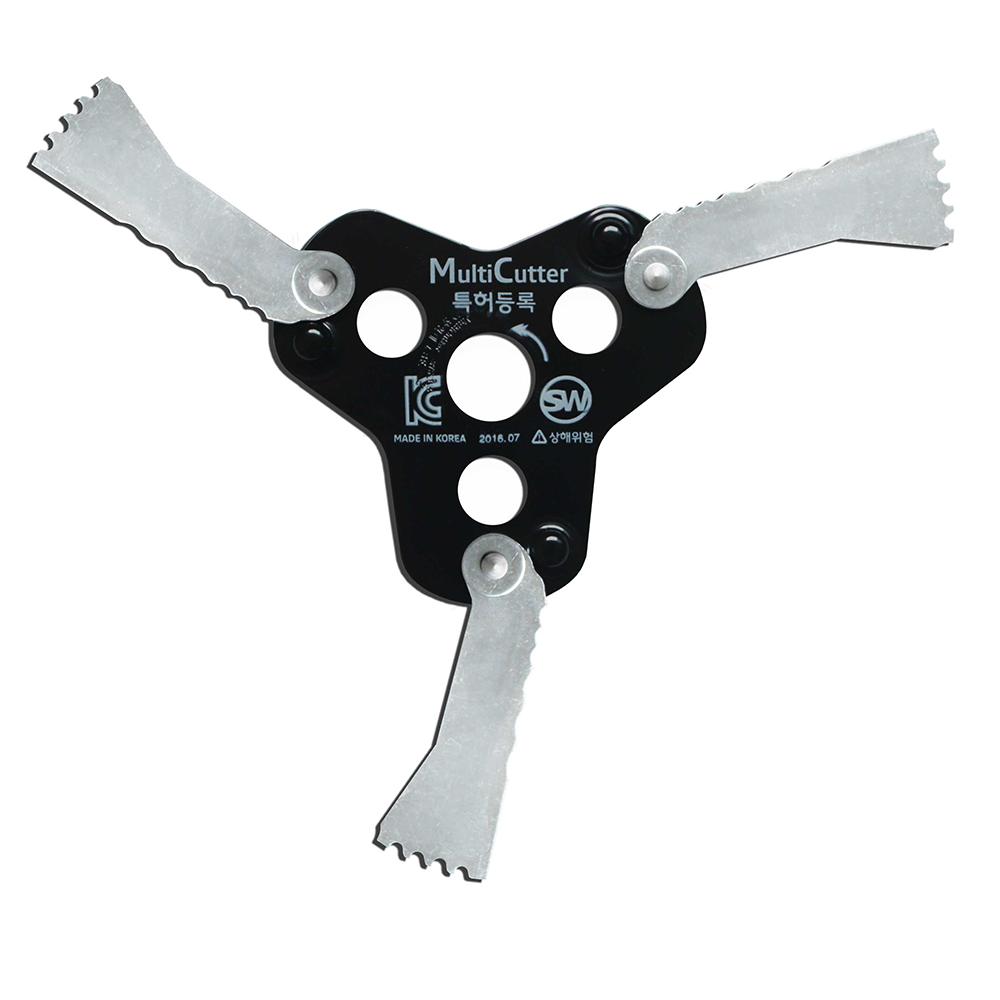 MULTI CUTTER It is a 3-blade articulated type, which absorbs shocks by the blade itself