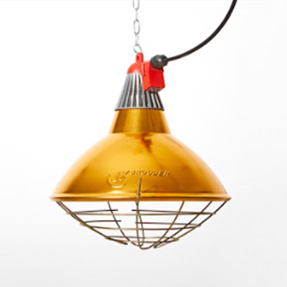 JK HEAT PLUS JKBL210S / 300S Brooder Lamp Lamp Protector 10pcs Ued for Swine Farms 220-240V (Gold, S