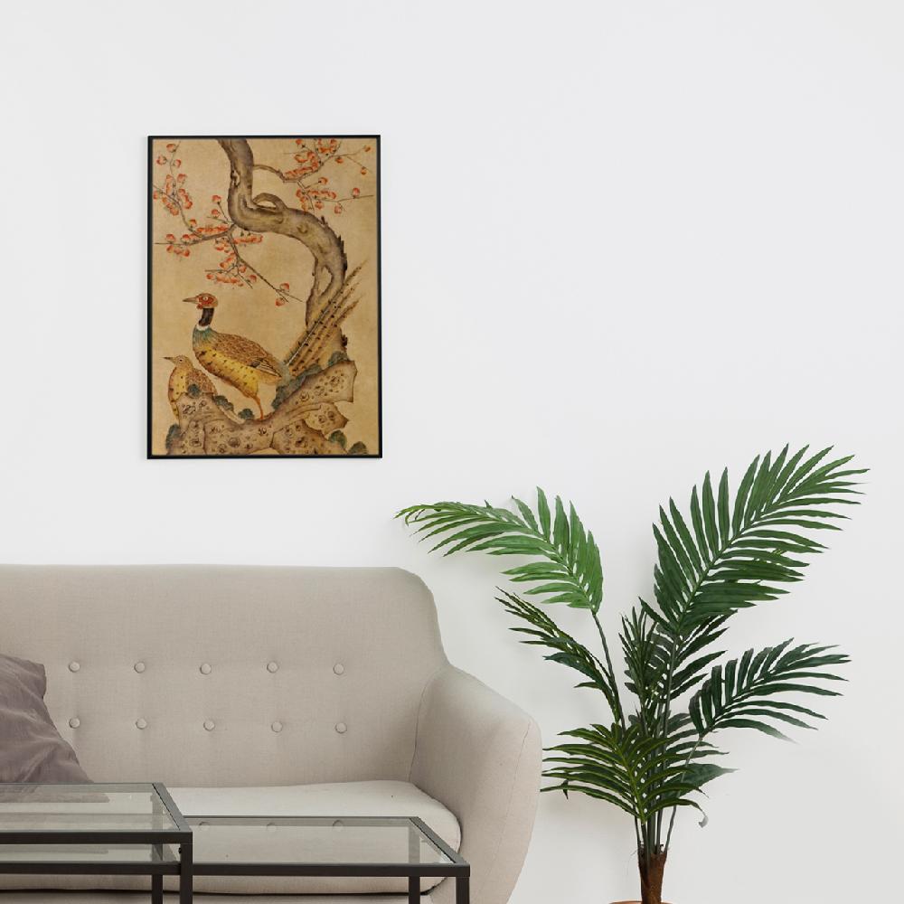 Korean Folk Art Frameless Art Print, minhwa drawing Korean art poster for home  decoration_'Whajodo'