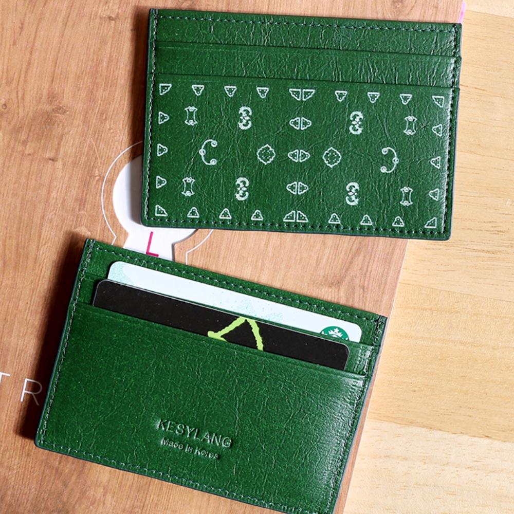 a feldspar-pattern wallet - GREEN