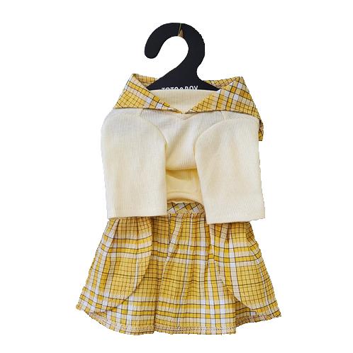 Rora Check Sailor One-piece (Yellow / S size)