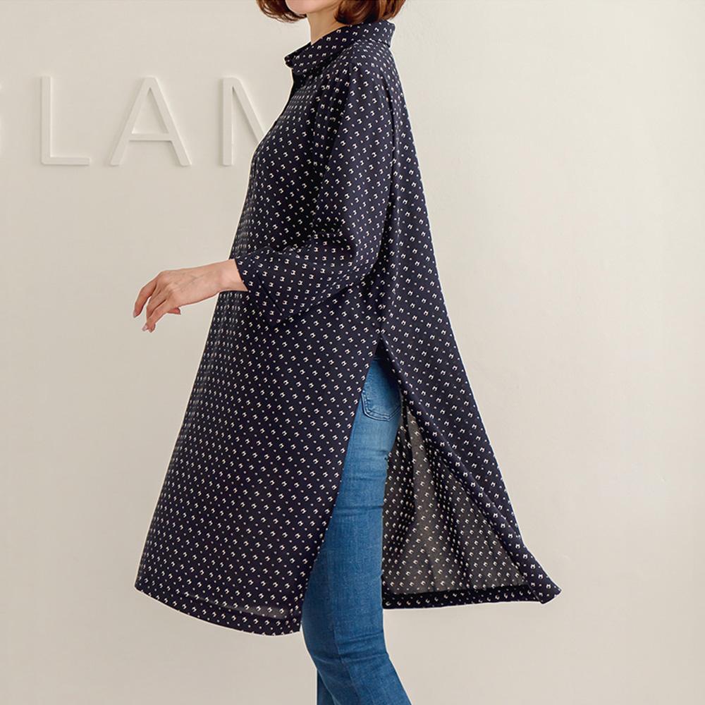 Madam Grace Amor Slit Long Blouse