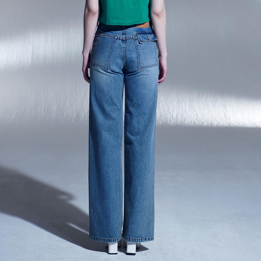 UNBALANCE POCKET DENIM PANTS