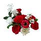 full image  Soap Flower Carnations Center Piece  M (Cherry Red)