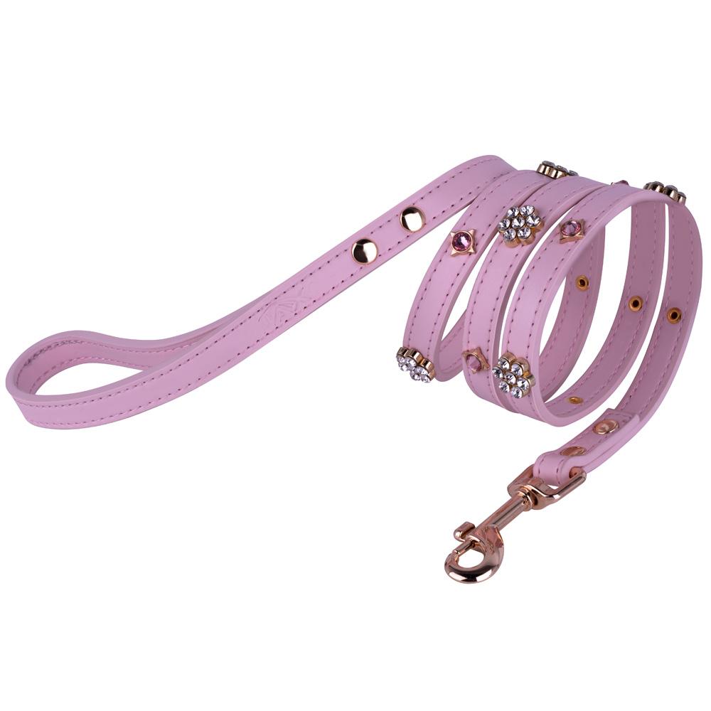 Cute_PU Leather Collar with Rhinestone Diamond