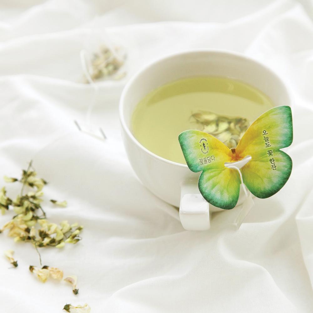 3 Butterfly Tea Bag Pink Gift Box