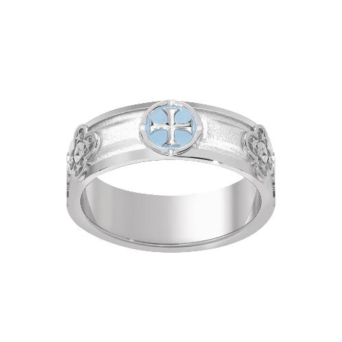 Cross Rosary Couple Ring Men