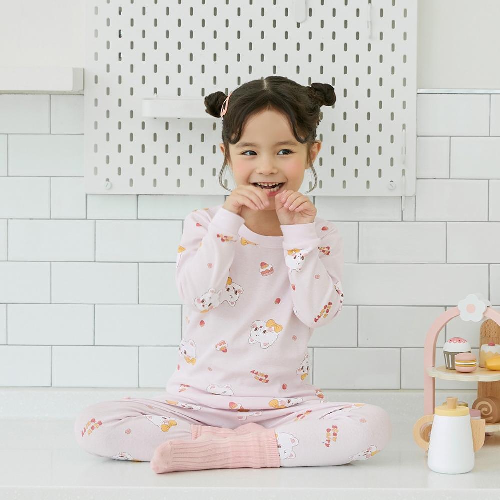 kids wear 30S 3/4 length modal <Strawberry Cake>