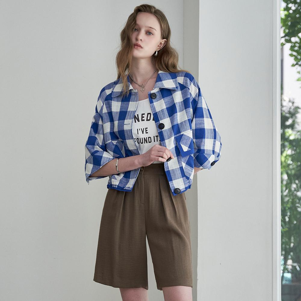 Patch Check Half-Sleeve Jacket