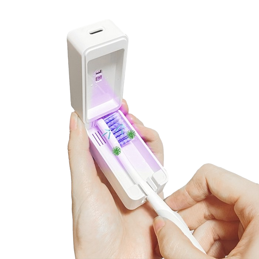 &picks UV LED Portable Toothbrush Sanitizer (White)