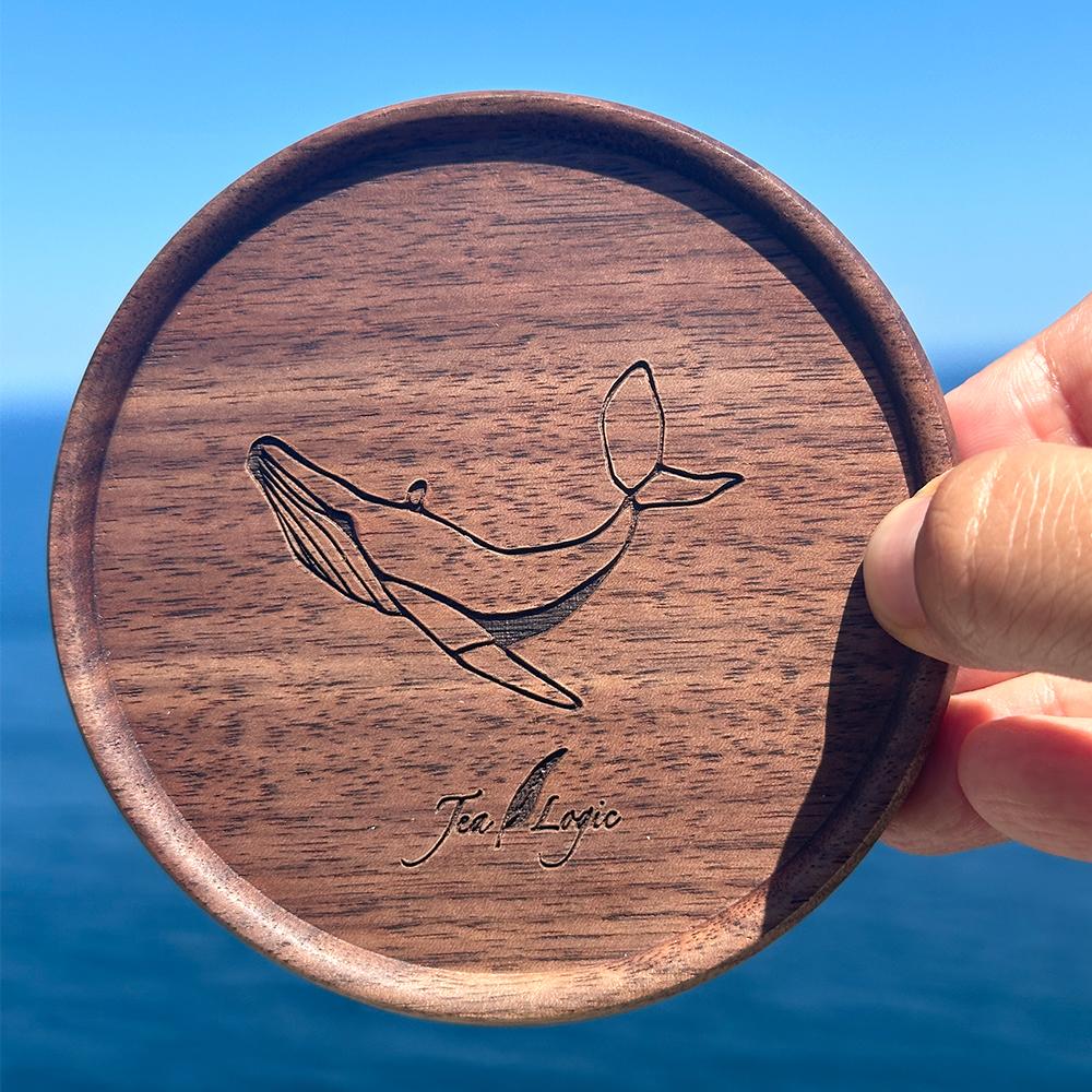 OCEAN WHALE GLASS MUG&COASTER DUO SET